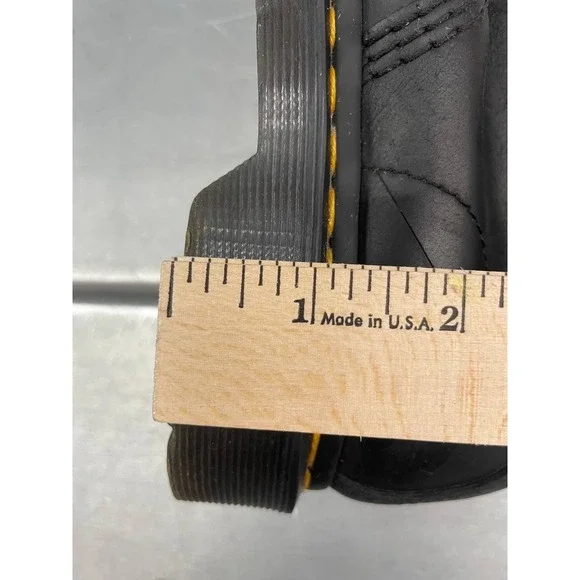 Dr. Martens 1460 Pascal Combat Boots Womens 7 Black Leather Lace Up - Picture 13 of 14